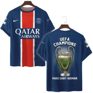 Football Star T-Shirt UEFA Champion League 2025 For Sport Fans HVN1034PSG053125TS3D
