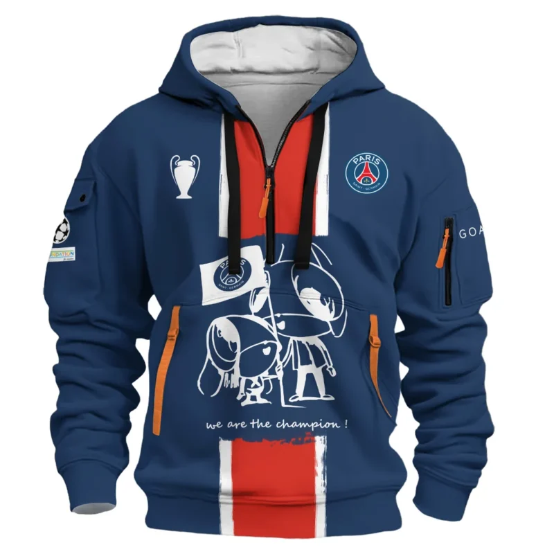 Football Hoodie Half Zipper UEFA Champion 2025 For Fan Football HVN1035C1WIN060225HODZ - Image 2