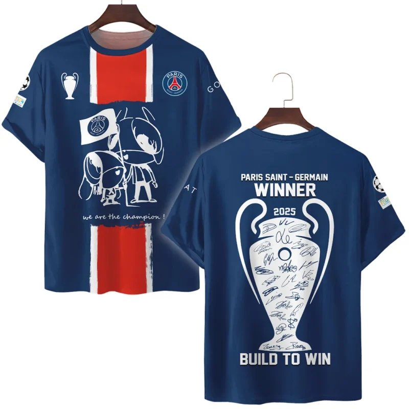 Football Star T-Shirt UEFA Champion 2025 For Sport Fans HVN1035C1WIN060225TS3D