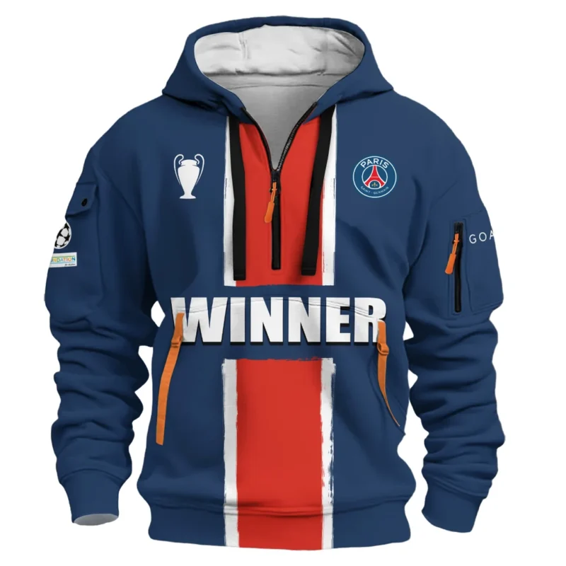 Football Hoodie Half Zipper UEFA Champion 2025 For Fan Football HVN1036C1060225HODZ - Image 2