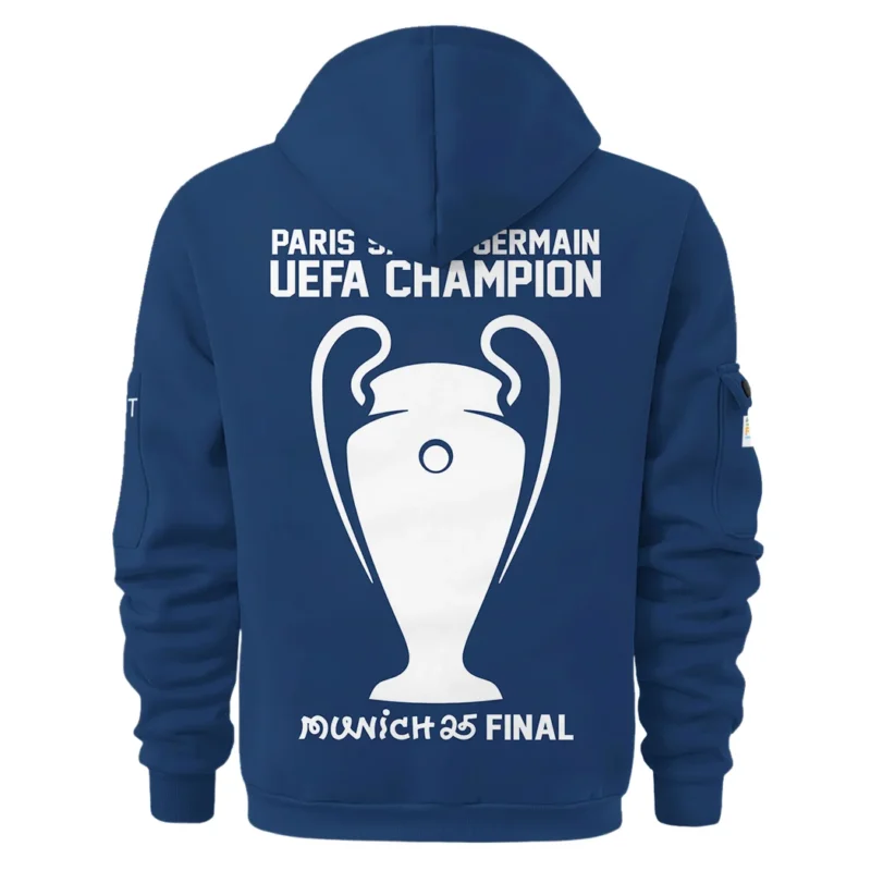 Football Hoodie Half Zipper UEFA Champion 2025 For Fan Football HVN1036C1060225HODZ - Image 3