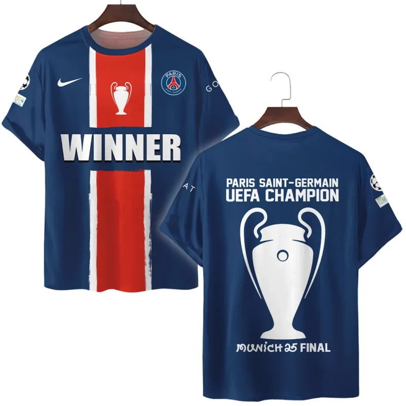 Football Star T-Shirt UEFA Champion 2025 For Sport Fans HVN1036C1060225TS3D