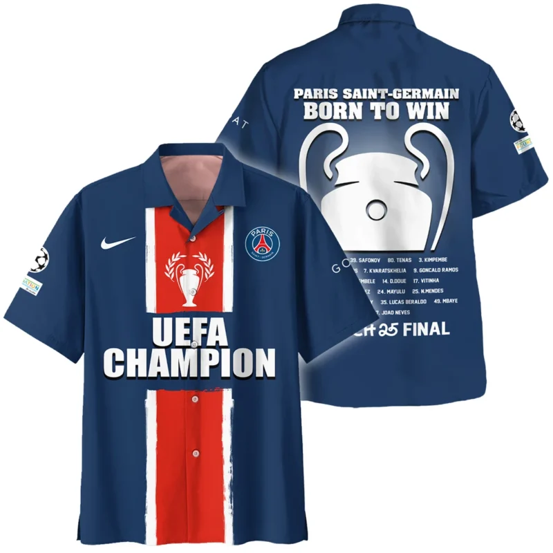 Football Star Hawaiian shirt UEFA Champion 2025 For Sport Fans HVN1037CHAMP060225HAW