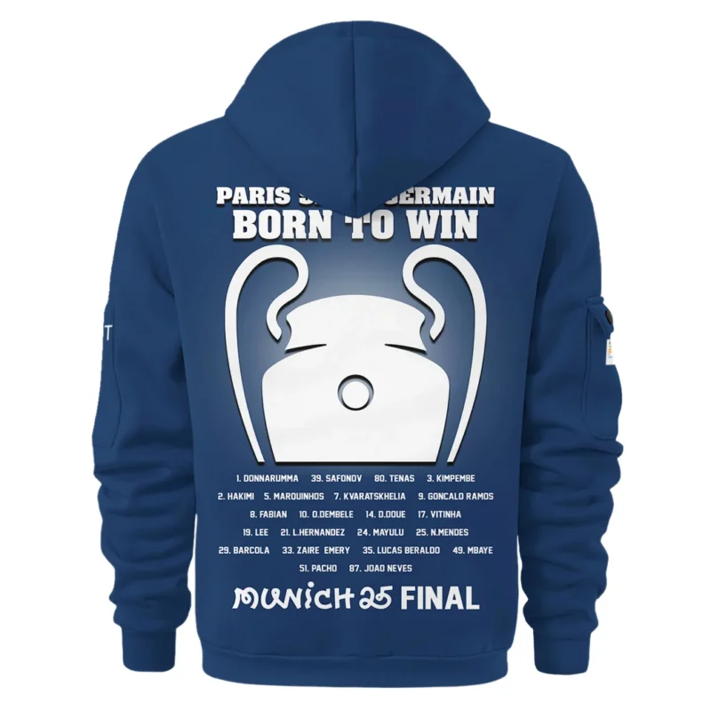 Football Hoodie Half Zipper UEFA Champion 2025 For Fan Football HVN1037CHAMP060225HODZ - Image 3