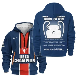 Football Hoodie Half Zipper UEFA Champion 2025 For Fan Football HVN1037CHAMP060225HODZ