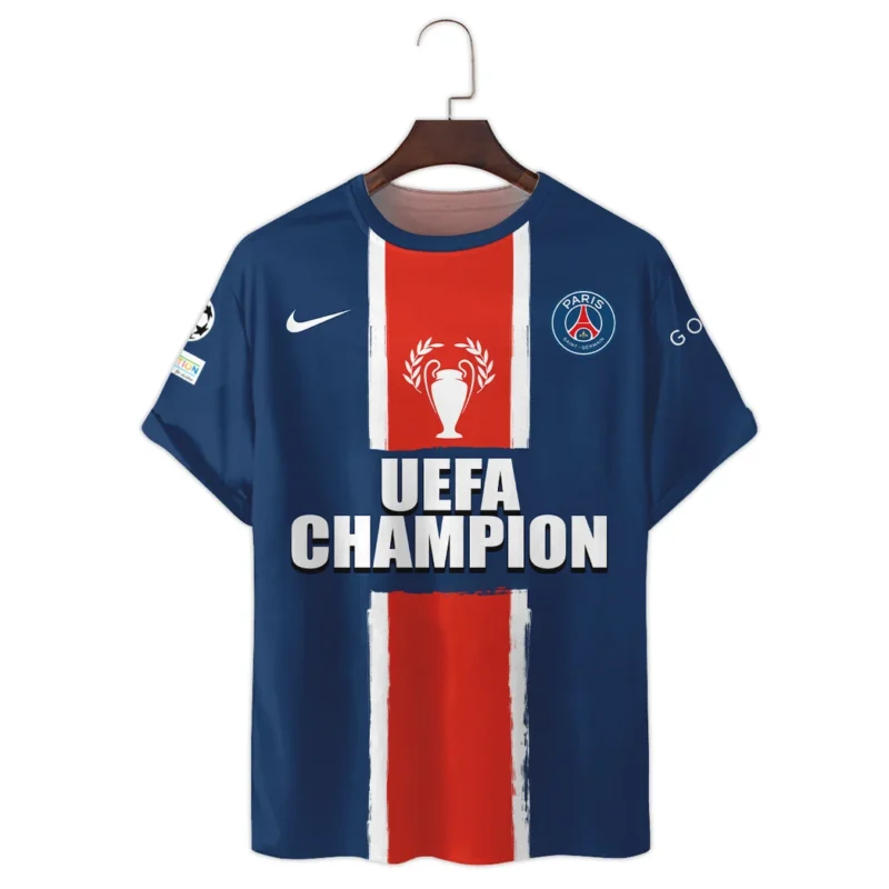 Football Star T-Shirt UEFA Champion 2025 For Sport Fans HVN1037CHAMP060225TS3D - Image 2