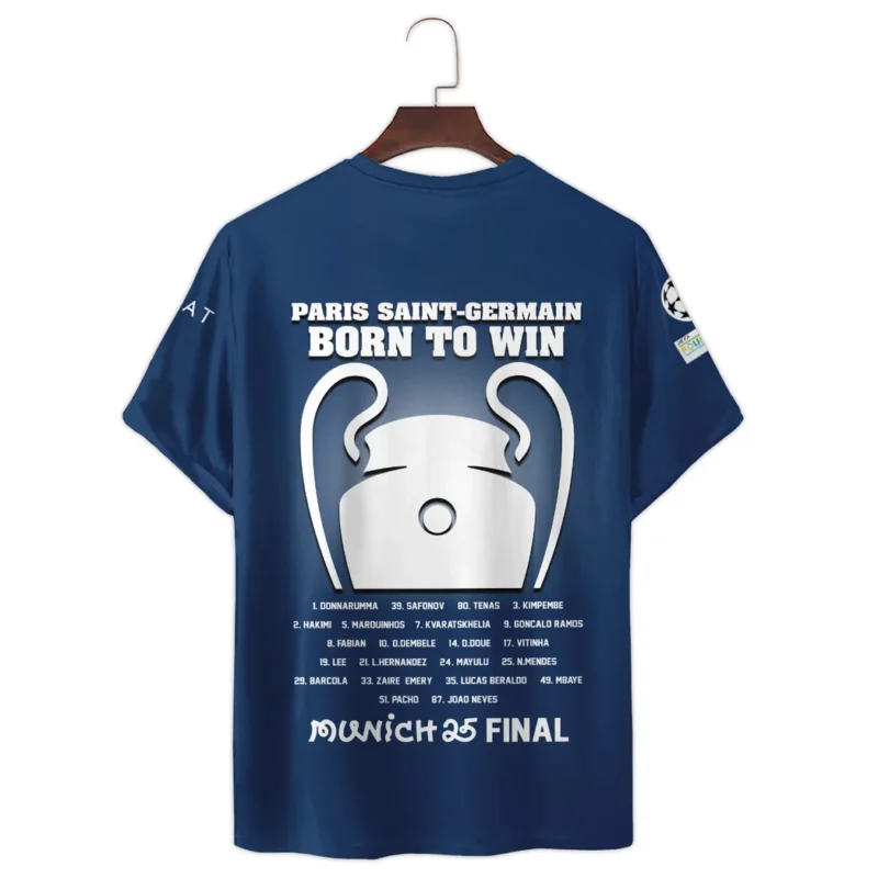 Football Star T-Shirt UEFA Champion 2025 For Sport Fans HVN1037CHAMP060225TS3D - Image 3