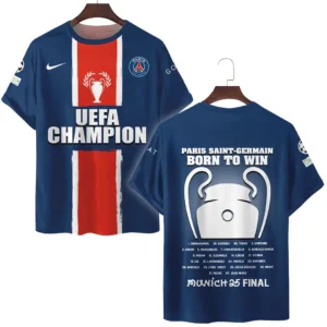 Football Star T-Shirt UEFA Champion 2025 For Sport Fans HVN1037CHAMP060225TS3D