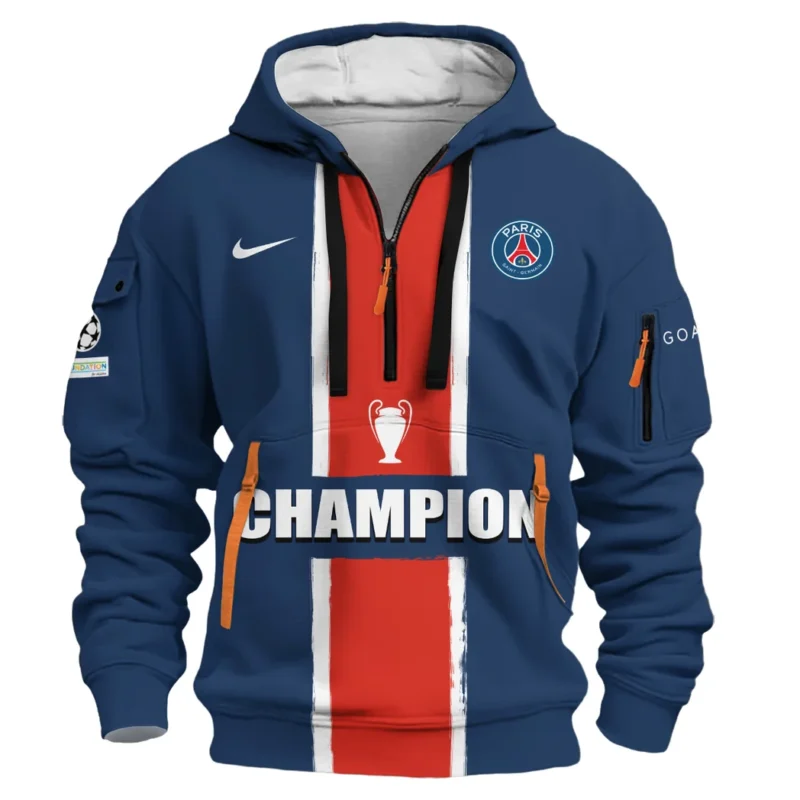 Football Hoodie Half Zipper UEFA Champion 2025 For Fan Football HVN1038C1060225HODZ - Image 2
