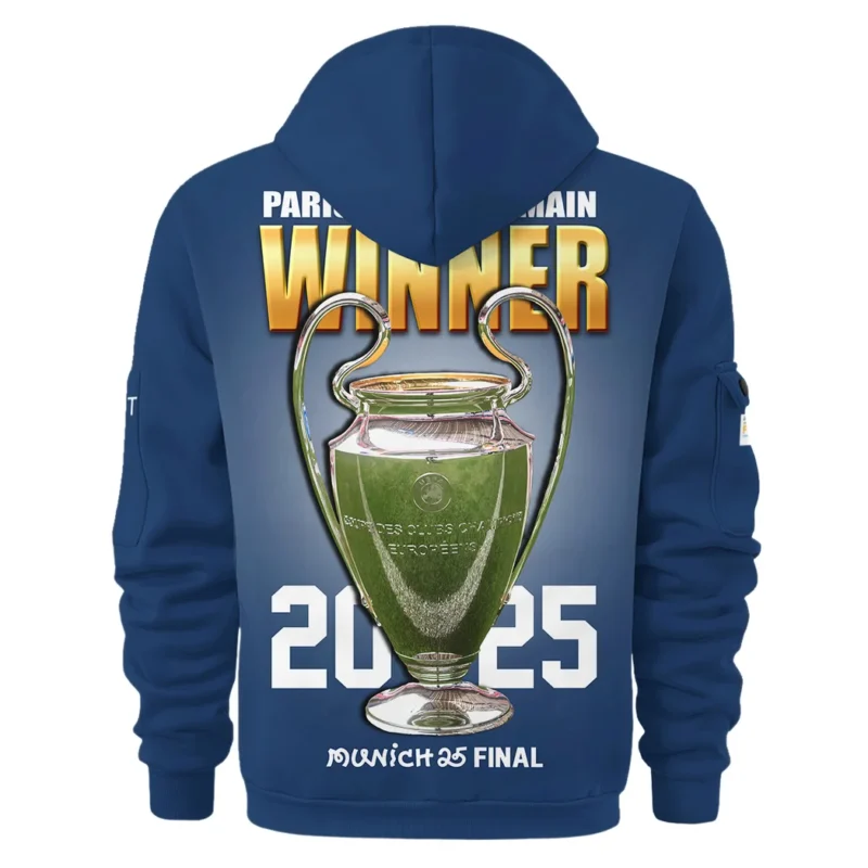 Football Hoodie Half Zipper UEFA Champion 2025 For Fan Football HVN1039C1060225HODZ - Image 3