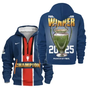 Football Hoodie Half Zipper UEFA Champion 2025 For Fan Football HVN1039C1060225HODZ