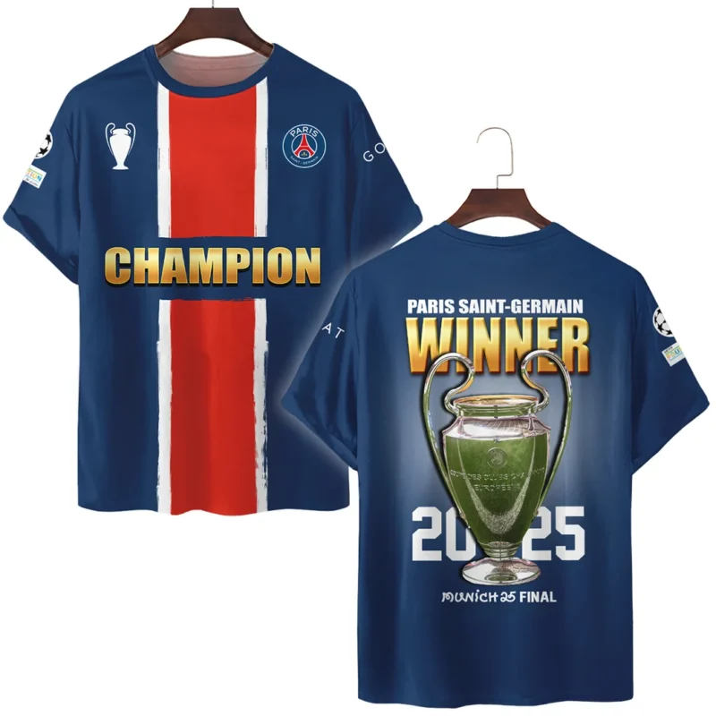 Football Star T-Shirt UEFA Champion 2025 For Sport Fans HVN1039C1060225TS3D