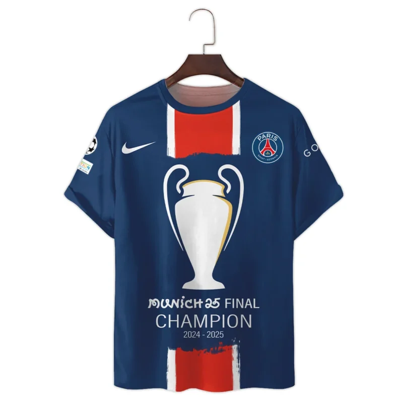 Football Star T-Shirt UEFA Champion 2025 For Sport Fans HVN1040C1060325TS3D - Image 2