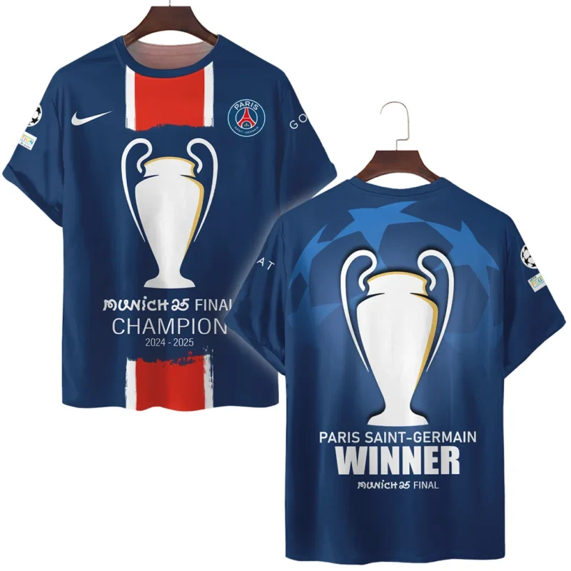 Football Star T-Shirt UEFA Champion 2025 For Sport Fans HVN1040C1060325TS3D