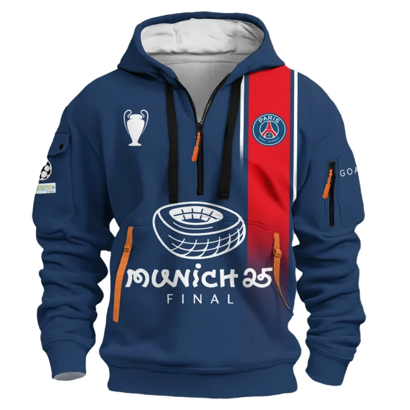Football Hoodie Half Zipper UEFA Champion 2025 For Fan Football HVN1041C1060325HODZ - Image 2