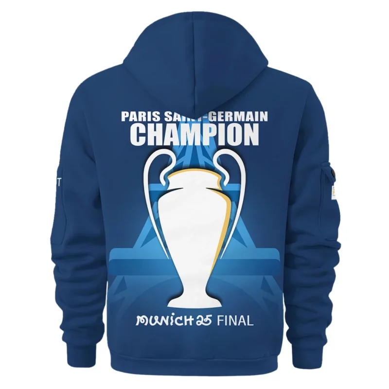 Football Hoodie Half Zipper UEFA Champion 2025 For Fan Football HVN1041C1060325HODZ - Image 3