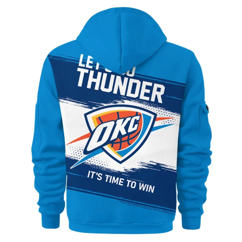 Basketball Hoodie Half Zipper NBA 2025 For Fan Basketball HVN1044OKC060325HODZ - Image 3