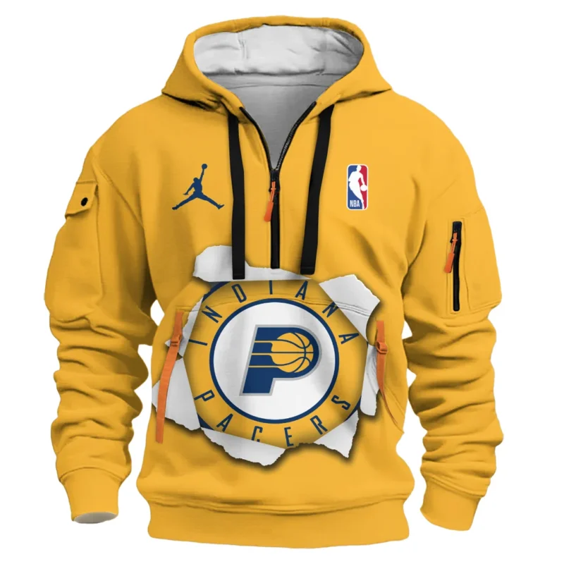 Basketball Hoodie Half Zipper NBA 2025 For Fan Basketball HVN1045PACER060325HODZ - Image 2
