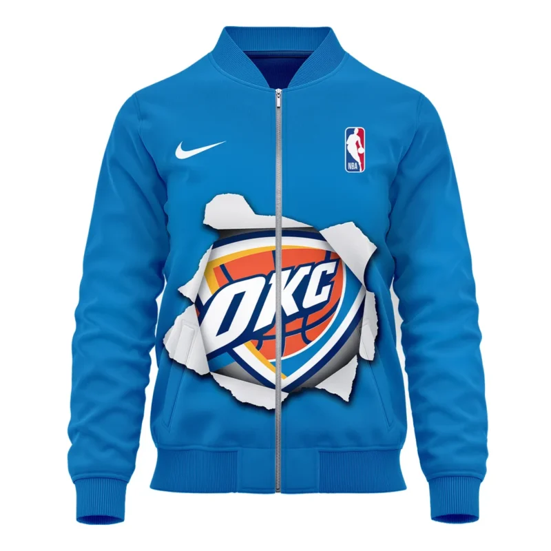 Basketball Bomber Jacket NBA 2025 For Fan Basketball HVN1045THUNDER060325BOB - Image 2