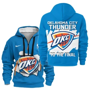 Basketball Hoodie Half Zipper NBA 2025 For Fan Basketball HVN1045THUNDER060325HODZ
