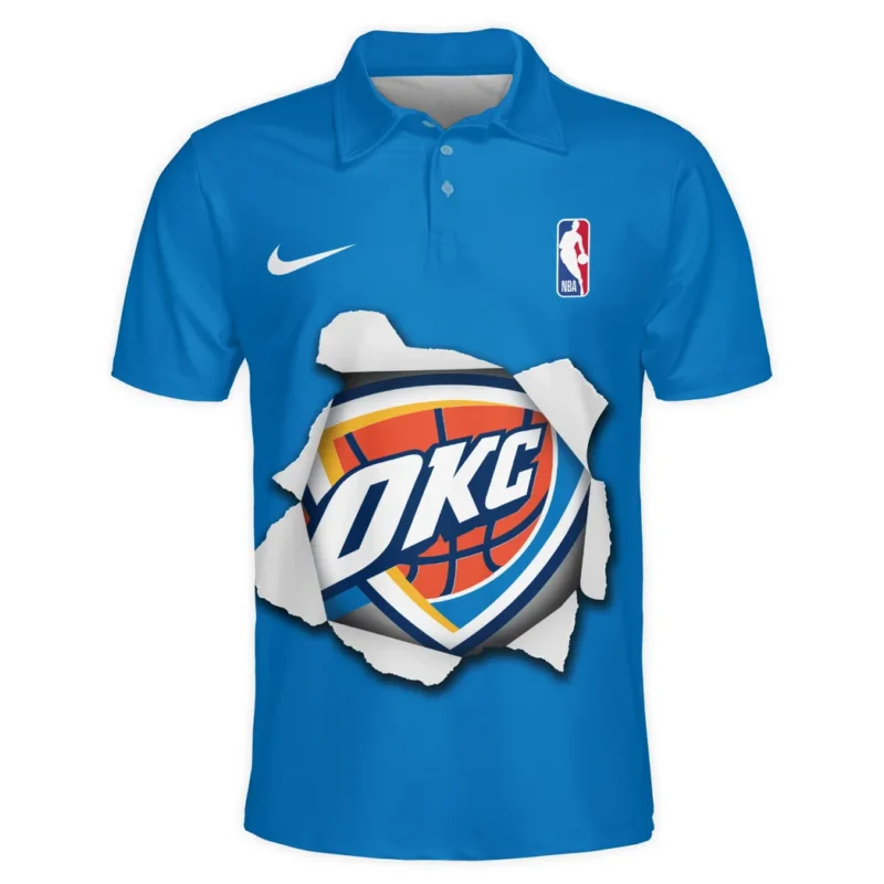 Basketball Club Polo Shirt NBA 2025 For Fan Basketball Club HVN1045THUNDER060325POS - Image 2