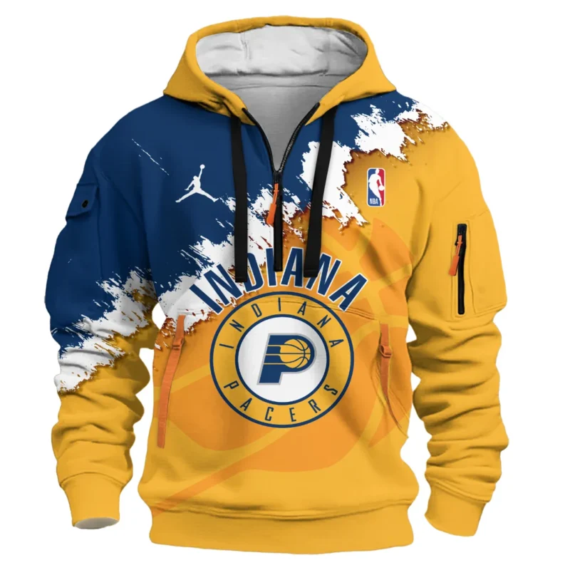 Basketball Hoodie Half Zipper NBA 2025 For Fan Basketball HVN1047PACER060425HODZ - Image 2