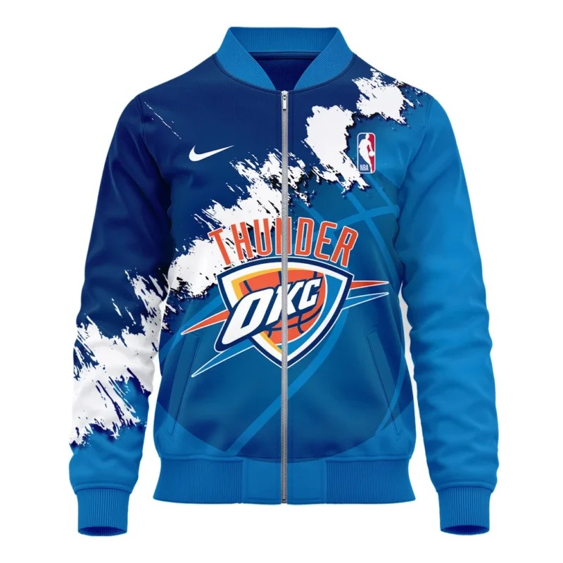 Basketball Bomber Jacket NBA 2025 For Fan Basketball HVN1047THUNDER060425BOB - Image 2