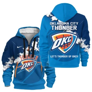 Basketball Hoodie Half Zipper NBA 2025 For Fan Basketball HVN1047THUNDER060425HODZ