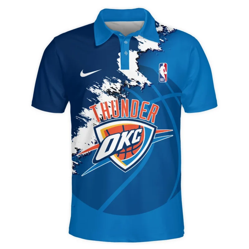 Basketball Club Polo Shirt NBA 2025 For Fan Basketball Club HVN1047THUNDER060425POS - Image 2
