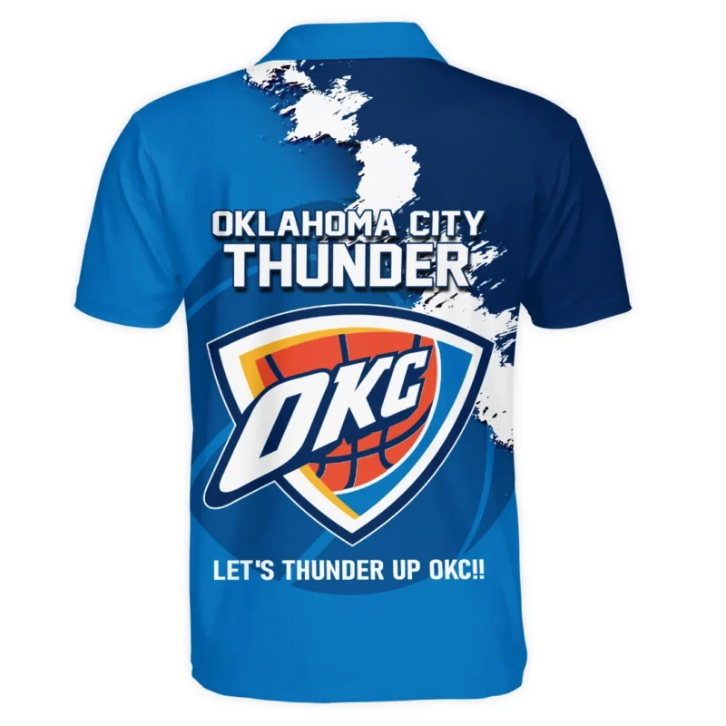 Basketball Club Polo Shirt NBA 2025 For Fan Basketball Club HVN1047THUNDER060425POS - Image 3