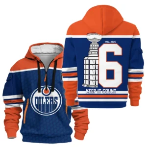 Hockey Hoodie Half Zipper NHL 2025 For Sport Fans HVN1048OILER060525HODZ