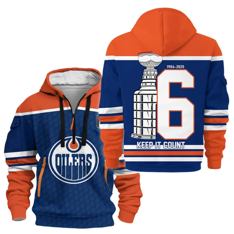 Hockey Hoodie Half Zipper NHL 2025 For Sport Fans HVN1048OILER060525HODZ