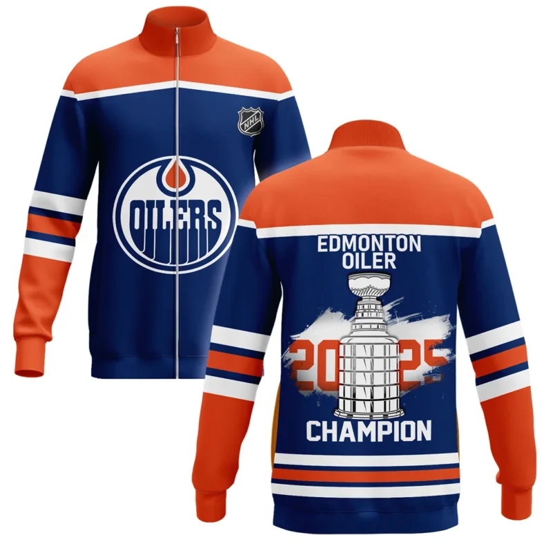 Hockey Stand Collar Jacket NHL 2025 For Sport Fans HVN1050OILER060525SCJ