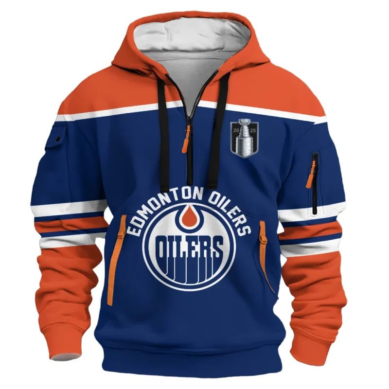 Hockey Hoodie Half Zipper NHL 2025 For Sport Fans HVN1052OILS060525HODZ - Image 2