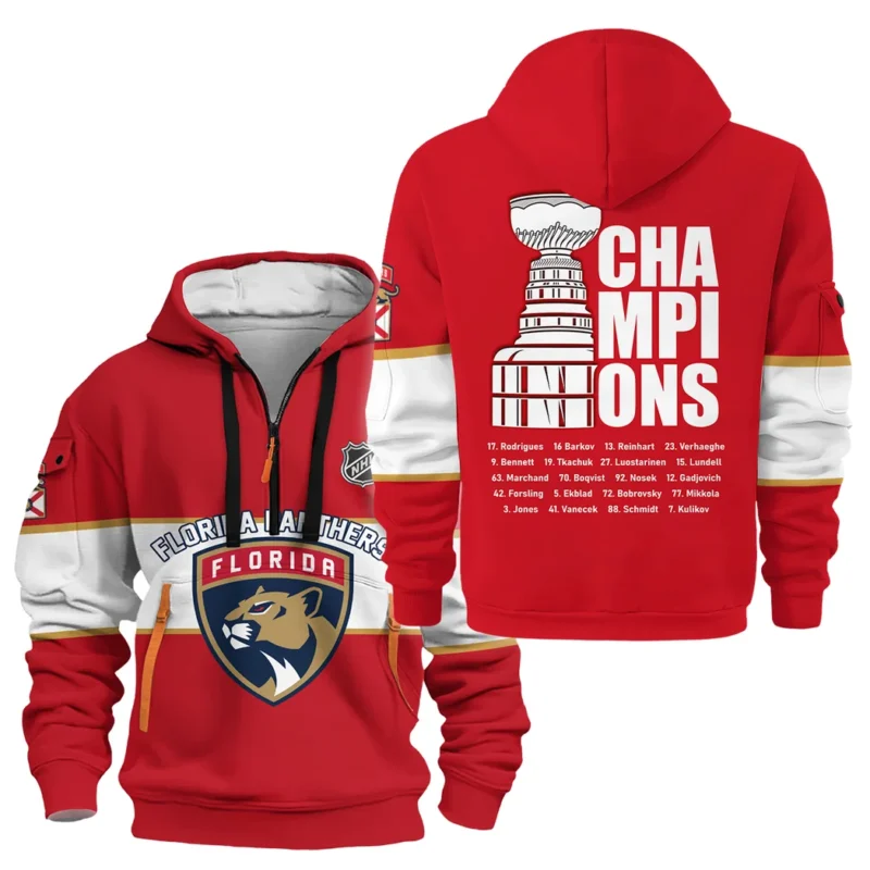 Hockey Hoodie Half Zipper NHL 2025 For Sport Fans HVN1052PNTH060525HODZ
