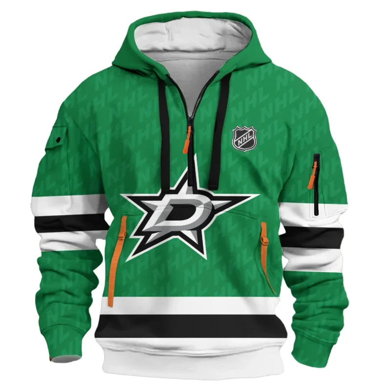 Hockey Hoodie Half Zipper NHL 2025 For Sport Fans HVN1053DAL060625HODZ - Image 2