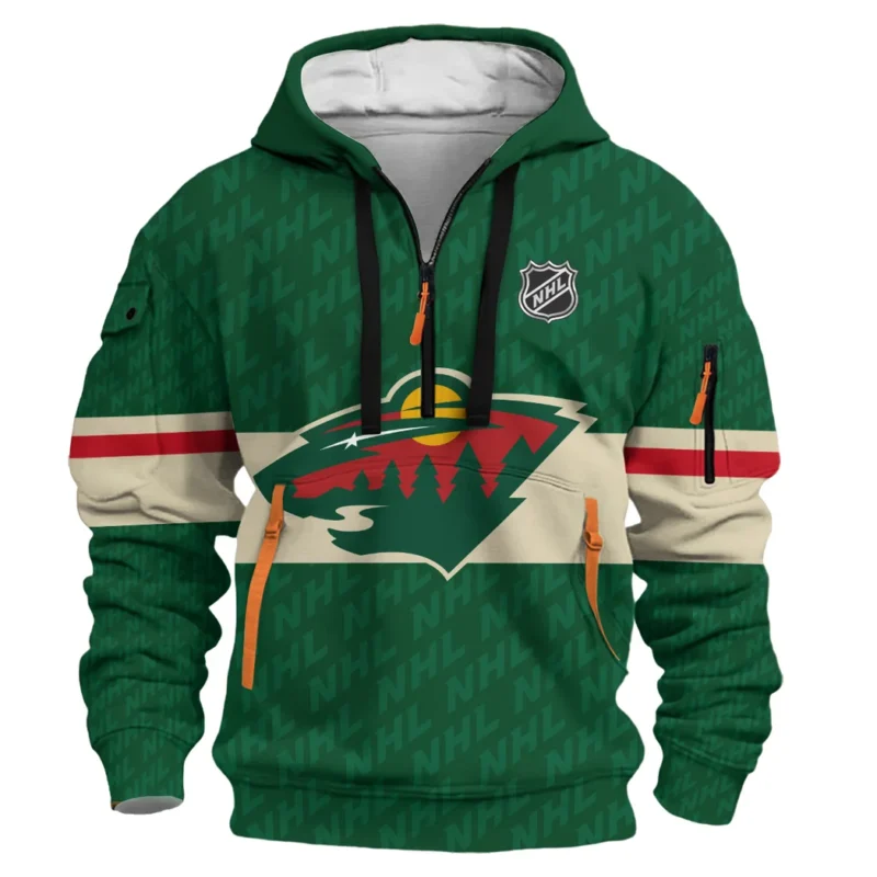 Hockey Hoodie Half Zipper NHL 2025 For Sport Fans HVN1053MIN060625HODZ - Image 2