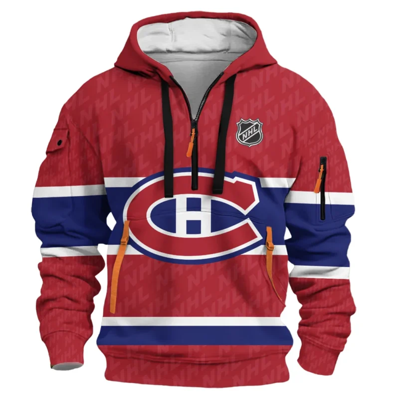 Hockey Hoodie Half Zipper NHL 2025 For Sport Fans HVN1053MTL060625HODZ - Image 2