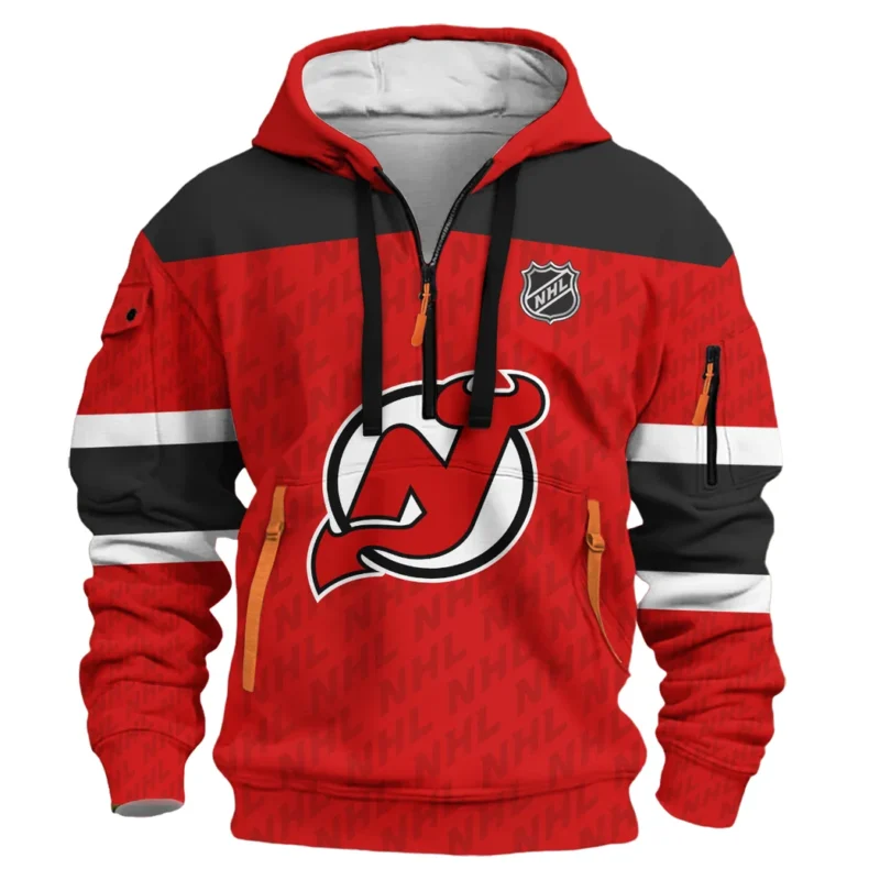 Hockey Hoodie Half Zipper NHL 2025 For Sport Fans HVN1053NJD060625HODZ - Image 2
