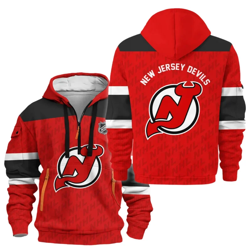 Hockey Hoodie Half Zipper NHL 2025 For Sport Fans HVN1053NJD060625HODZ