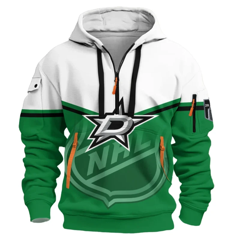 Hockey Hoodie Half Zipper NHL 2025 For Sport Fans HVN1054DAL060625HODZ - Image 2