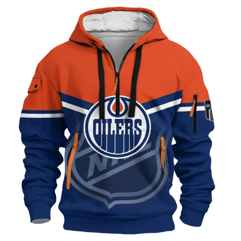 Hockey Hoodie Half Zipper NHL 2025 For Sport Fans HVN1054EDM060625HODZ - Image 2