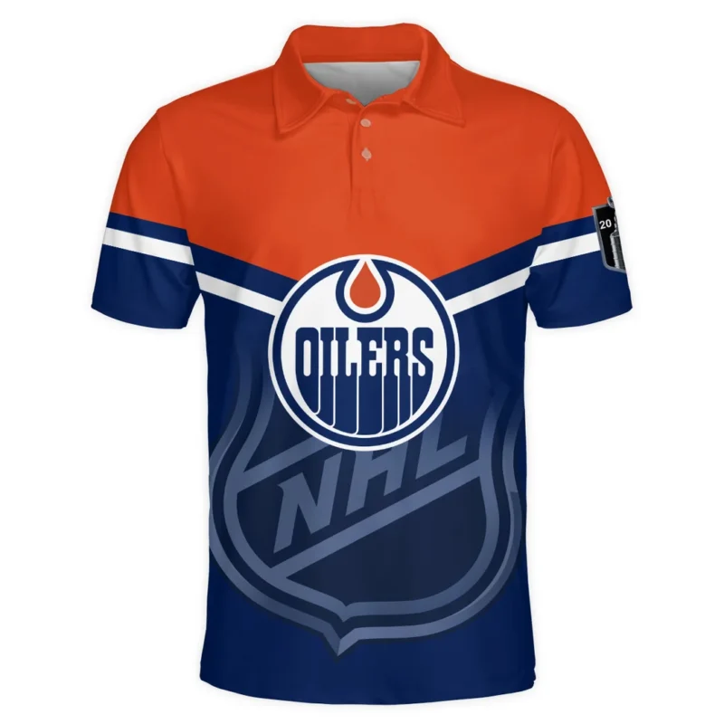 Hockey Team  Polo Shirt NHL 2025 For Fans Sport  HVN1054EDM060625POS - Image 2