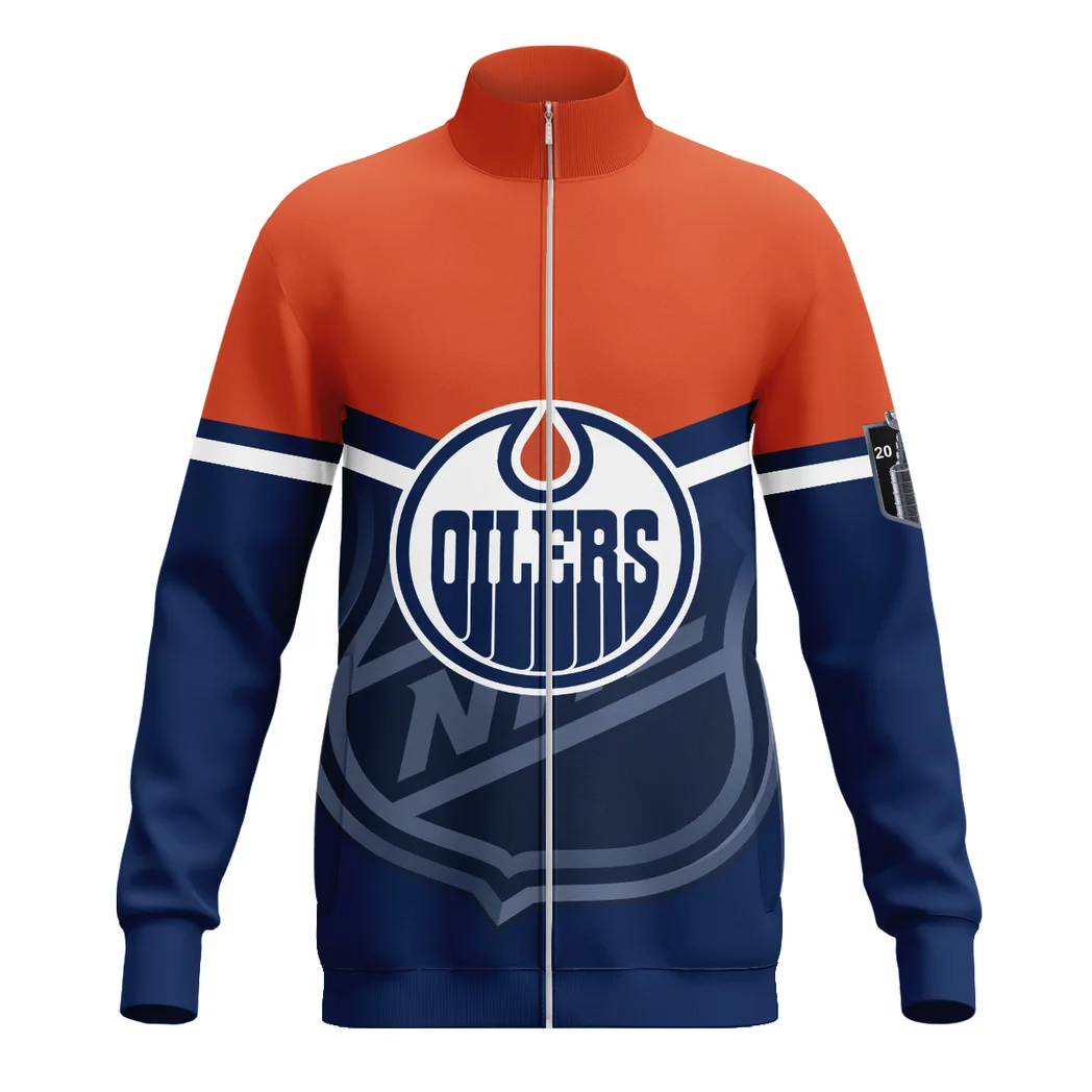 Hockey  Stand Collar Jacket NHL 2025 For Sport Fans  HVN1054EDM060625SCJ - Image 2