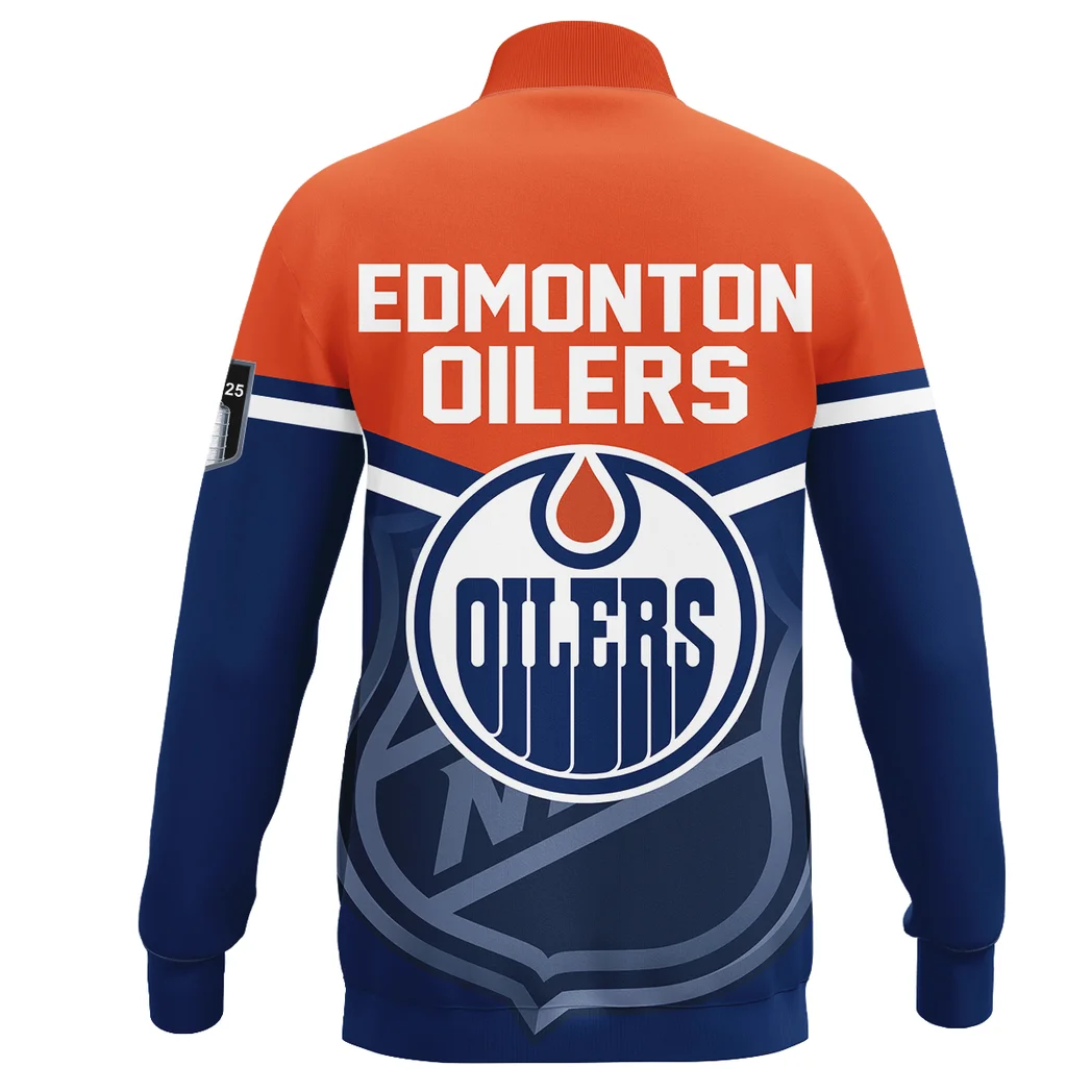Hockey  Stand Collar Jacket NHL 2025 For Sport Fans  HVN1054EDM060625SCJ - Image 3