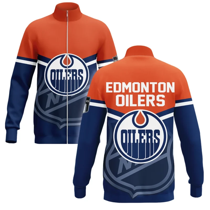 Hockey  Stand Collar Jacket NHL 2025 For Sport Fans  HVN1054EDM060625SCJ