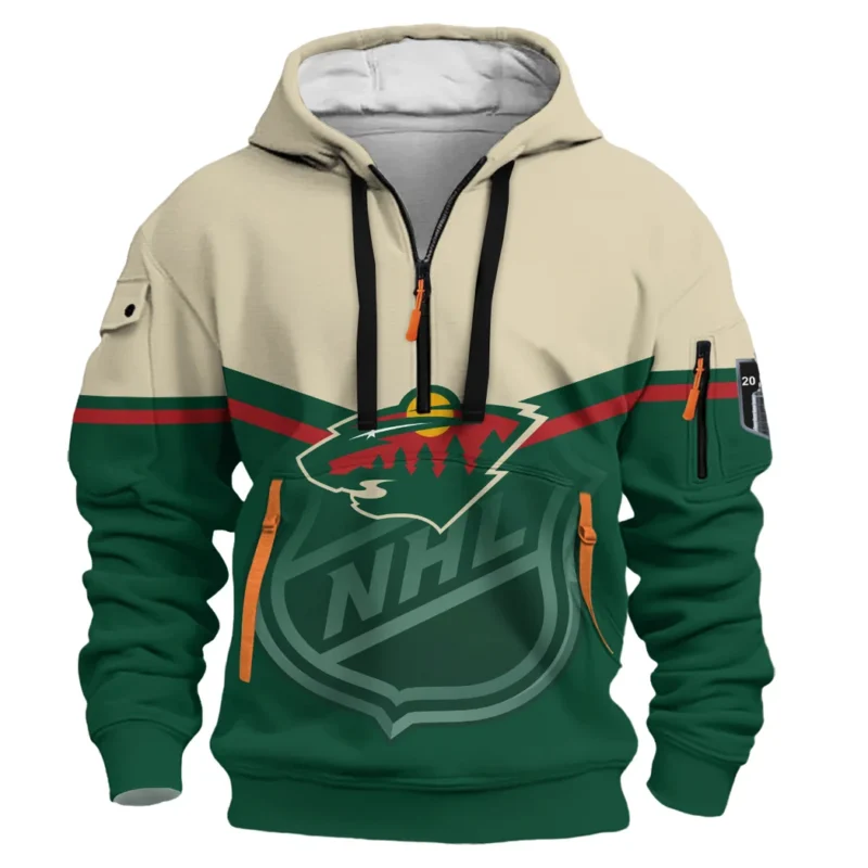 Hockey Hoodie Half Zipper NHL 2025 For Sport Fans HVN1054MIN060625HODZ - Image 2