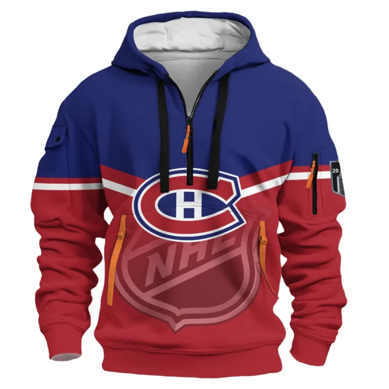 Hockey Hoodie Half Zipper NHL 2025 For Sport Fans HVN1054MTL060625HODZ - Image 2