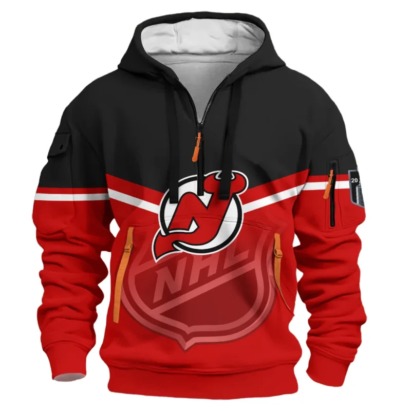 Hockey Hoodie Half Zipper NHL 2025 For Sport Fans HVN1054NJD060625HODZ - Image 2