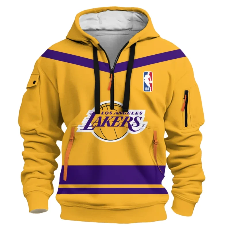 Basketball Hoodie Half Zipper NBA 2025 For Fan Basketball HVN1055LAL060725HODZ - Image 2